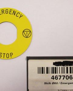 Sign D60/Emergency Stop